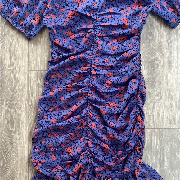 Rails - Puff Short Sleeve Ruched Mini Dress in Scarlette Bloom - Size S - Picture 3 of 11